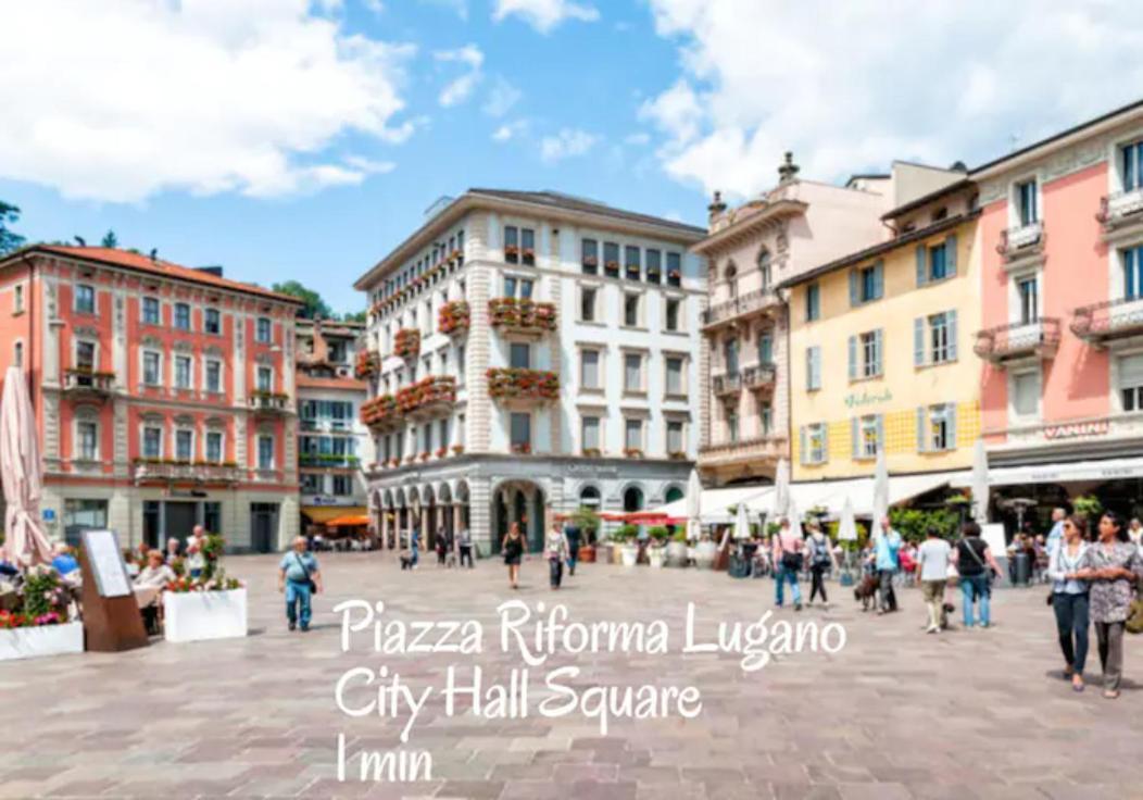 Duplex Loft In Lugano Center With Garden, Wi-Fi -By Easylife Swiss Exterior foto